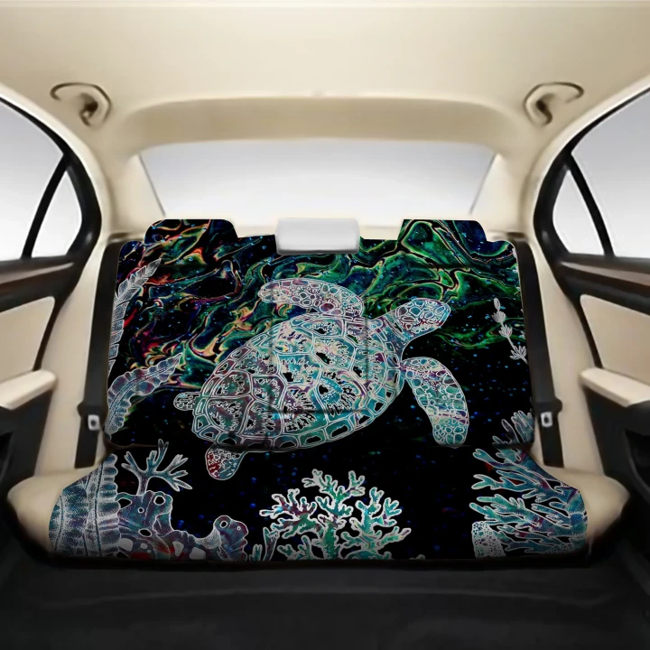 Alohawii Car Accessory - Hawaii Turtle Corals Shell Background Back Car Seat Covers