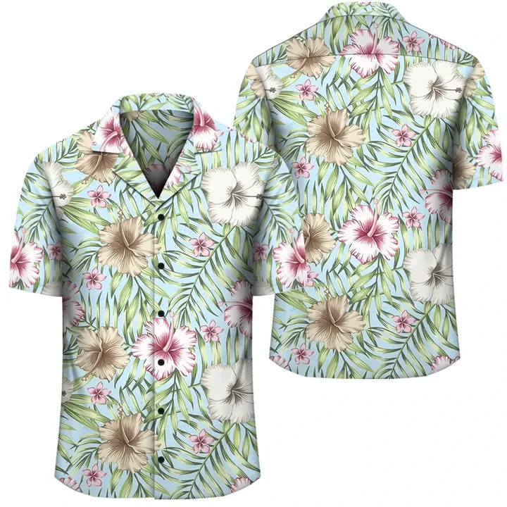 Alohawaii Shirt - Tropical Hibiscus Palm Leaves Hawaiian Shirt