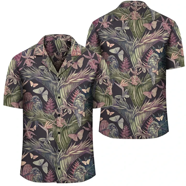 Alohawaii Shirt - Palm Leaves, Tropical Flowers Hawaiian Shirt
