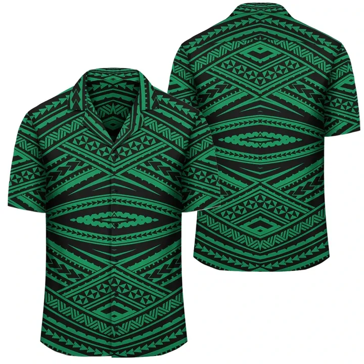 Alohawaii Shirt - Polynesian Tatau Green Hawaiian Shirt