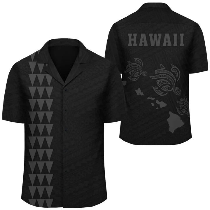Alohawaii Shirt - Kakau Polynesian Three Turtles Map Hawaii Shirt Grey