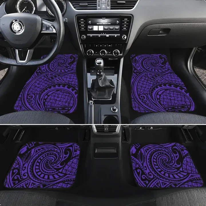 Alohawaii Car Accessory - Polynesian Maori Lauhala Violet Hawaii Car Floor Mats
