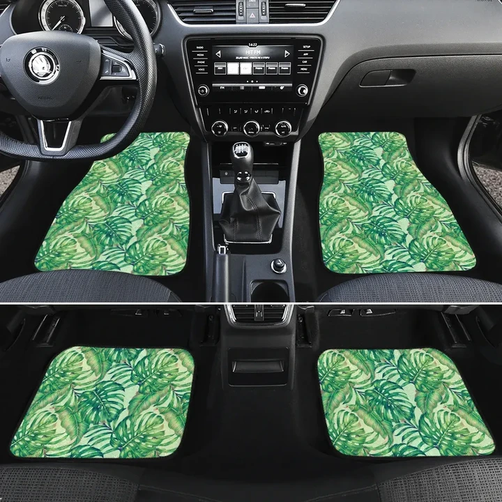 Alohawaii Car Accessory - Tropical Leaves Jungle Monstera Leaf Hawaii Car Floor Mats