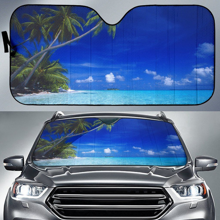 Alohawaii Car Accessory - Hawaii Tropical Beach Car Sun Shade