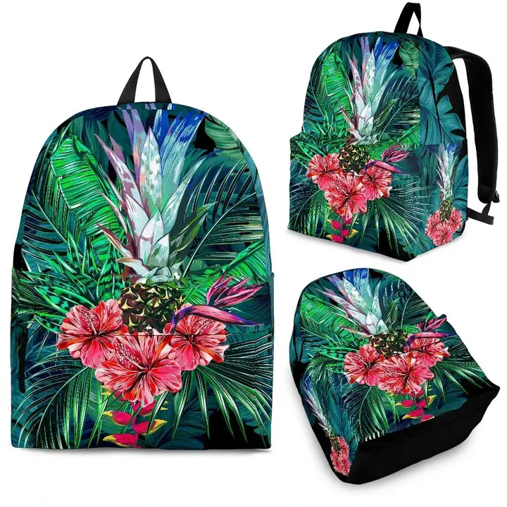Alohawaii Backpack - Hawaii Tropical Pineapple Hisbiscus Backpack