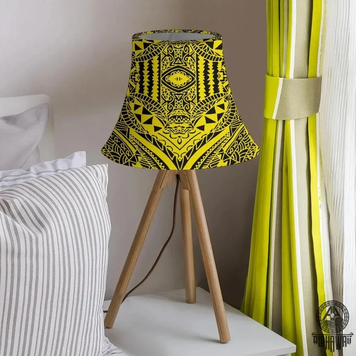 Alohawaii Home Set - Polynesian Symmetry Yellow Bell Lamp Shade