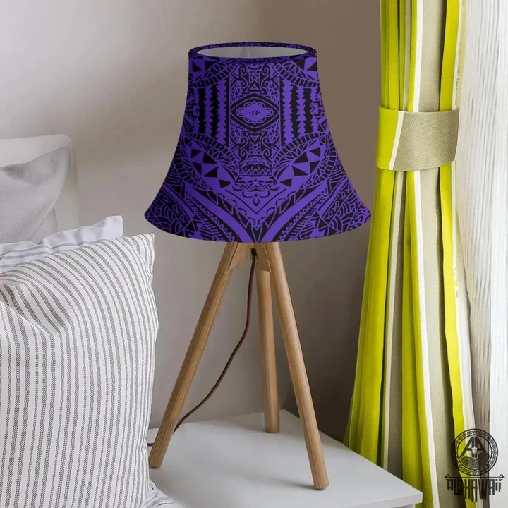 Alohawaii Home Set - Polynesian Symmetry Violet Bell Lamp Shade
