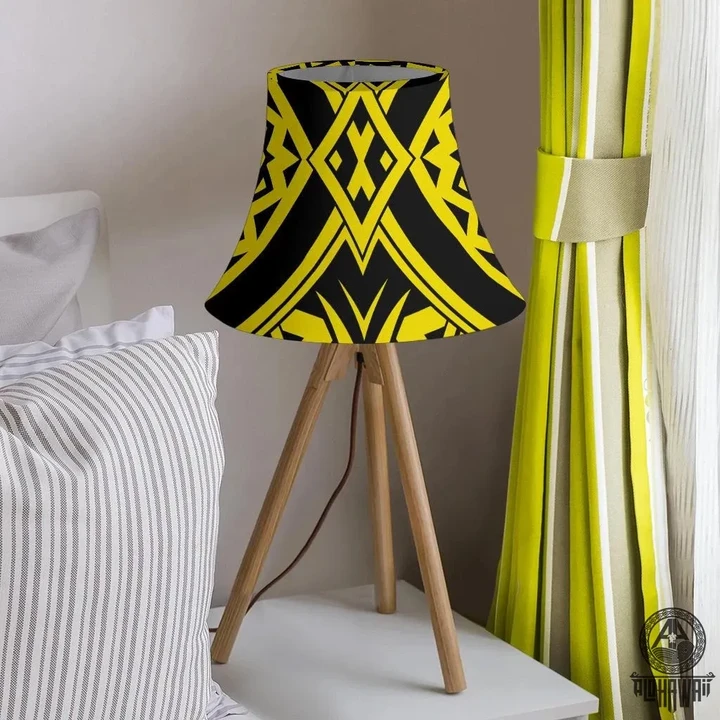 Alohawaii Home Set - Polynesian Tradition Yellow Bell Lamp Shade
