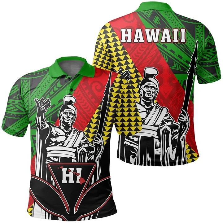 Hawaii Kanaka Maoli Cover Kakau Polynesian King Polo Shirt - AH - J1 - Alohawaii