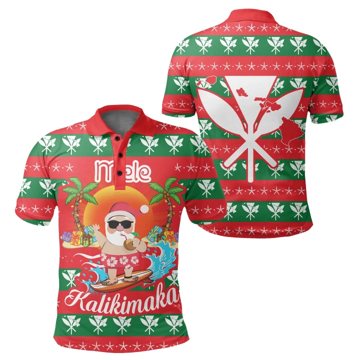 Alohawaii Shirt - Hawaii Mele Kalikimaka Christmas Polo Shirt - Milo Style - AH - J4