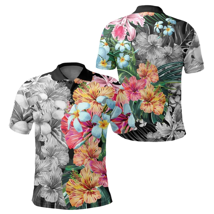 Hawaii Forest Tropical Flower Polo Shirt - AH - J5 - Alohawaii