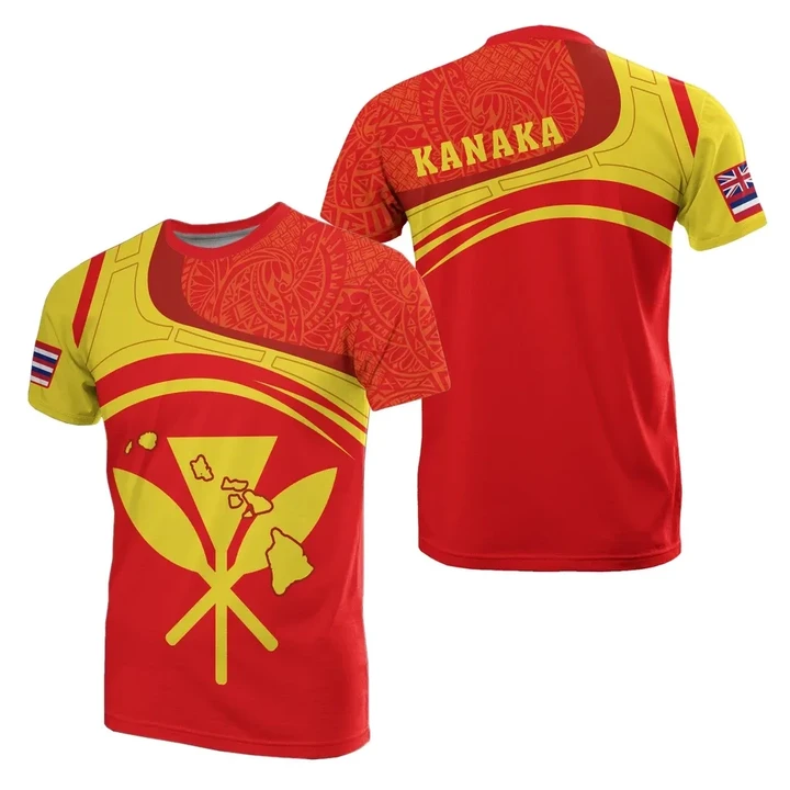 Kanaka Polynesian Mauna Kea T-shirt - Eudora Style - AH J9 - Alohawaii