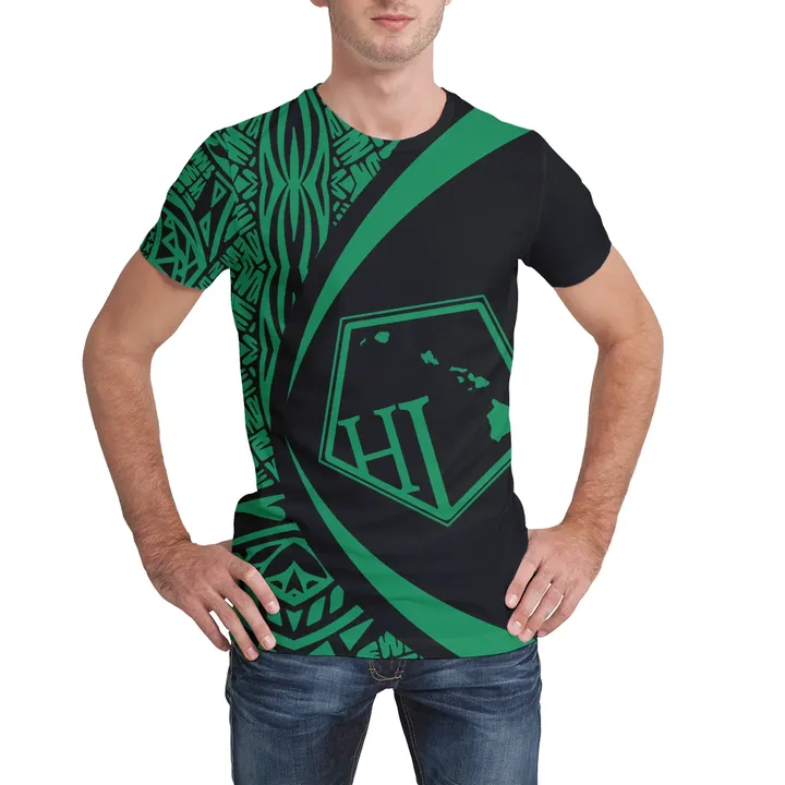 Hawaii Polynesian T-shirt - Circle Style Green - AH - J1 - Alohawaii