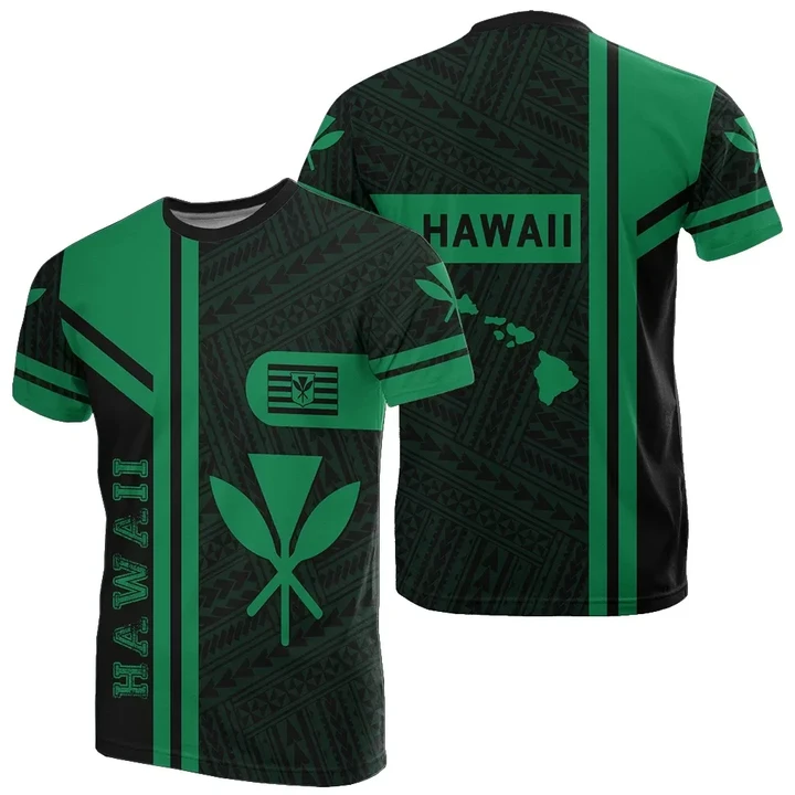 Kanaka Polynesian T-Shirt Green - Morale Style - J1 - Alohawaii