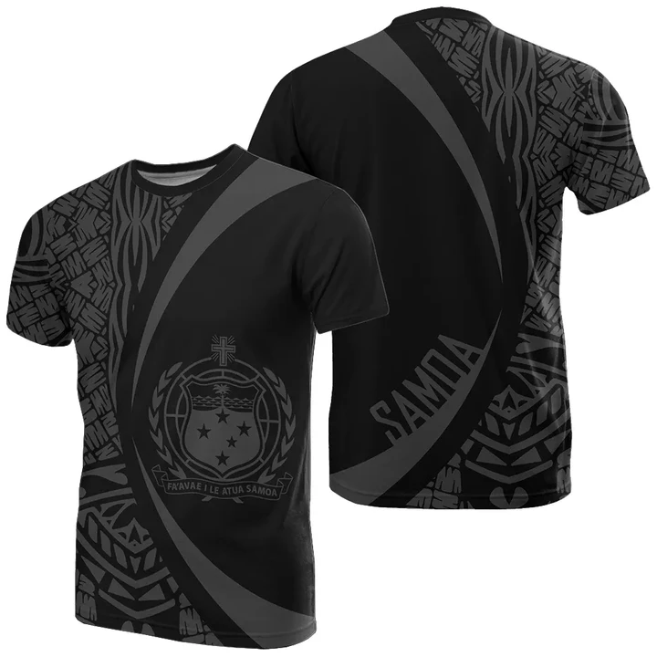 Samoa Gray Polynesian T-Shirt - Circle Style - AH - J1 - Alohawaii