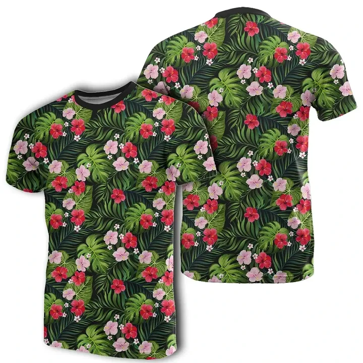 Hawaii Tropical Flower Mix T-Shirt - AH - J7 - Alohawaii