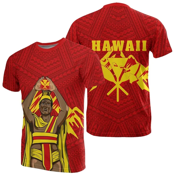 King Kanaka Kauka T-Shirt Red - AH - J11 - Alohawaii
