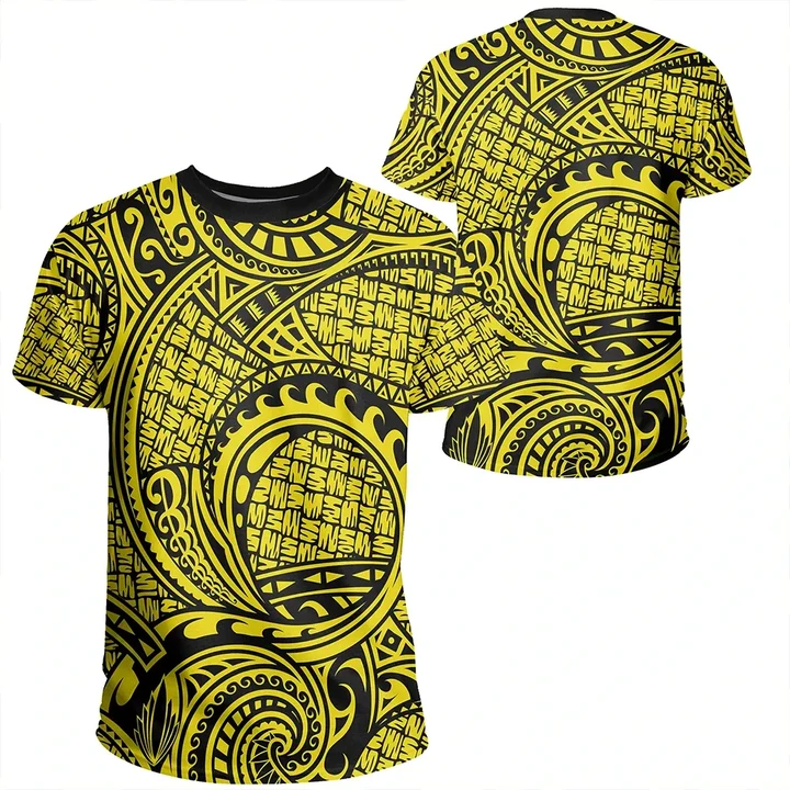 Polynesian Maori Lauhala Yellow T-Shirt - AH - JR - Alohawaii