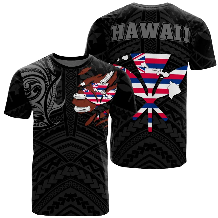Hawaiian Kanaka T-Shirt Heart Tattoo Gray AH J1 - Alohawaii