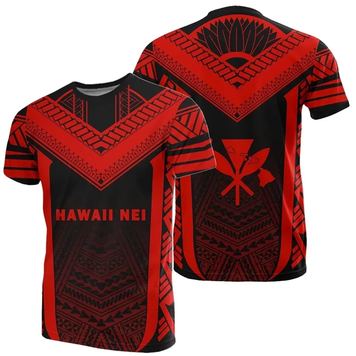 Hawaii Kanaka Polynesian T-shirt Active Red - AH - J77 - Alohawaii