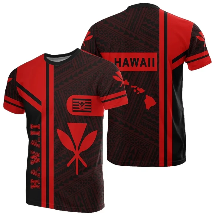 Kanaka Polynesian T-Shirt Red - Morale Style - J1 - Alohawaii