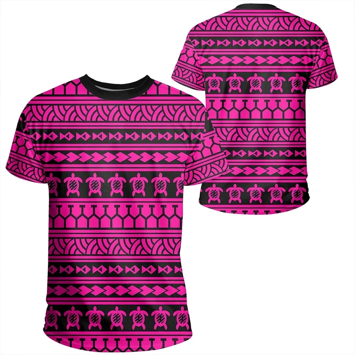 Polynesian Tattoo Tribal Pink T-Shirt - AH - JR - Alohawaii