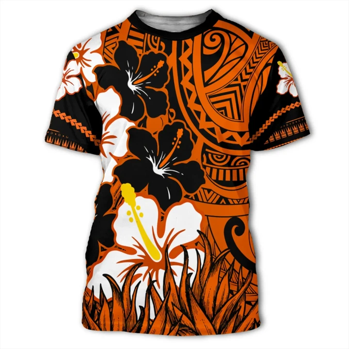 Black Noon Hibiscus T-shirt AH | Hawaiian Clothing