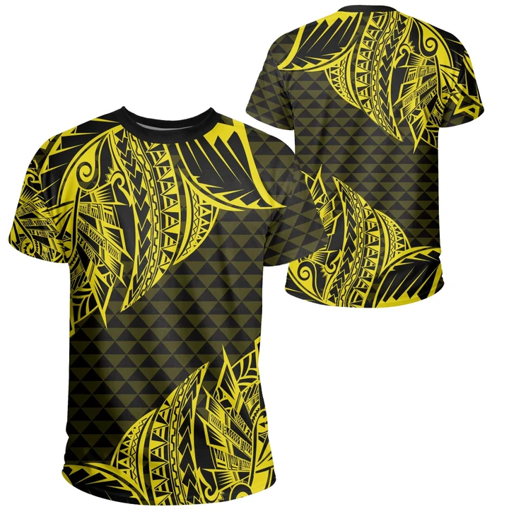 Hawaii Maka Polynesian T-shirt - Marcus Style - AH - Yellow - J5 - Alohawaii
