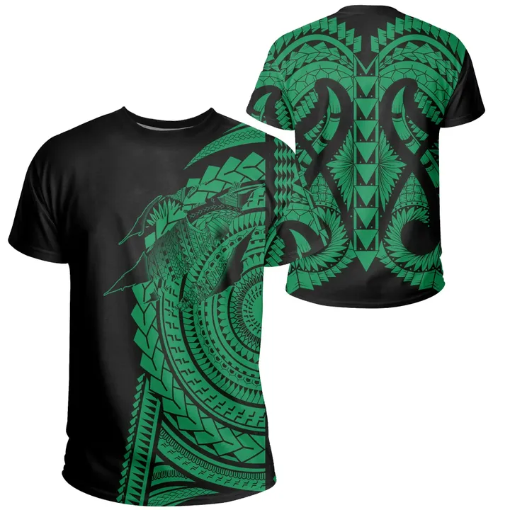 Hawaii Polynesian In My Heart T-shirt - Ryan Style - AH - Green - J5 - Alohawaii