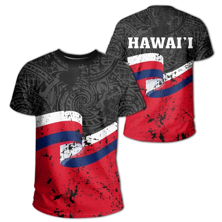 Hawaii Flag Polynesian T-shirt - AH - J4 - Alohawaii