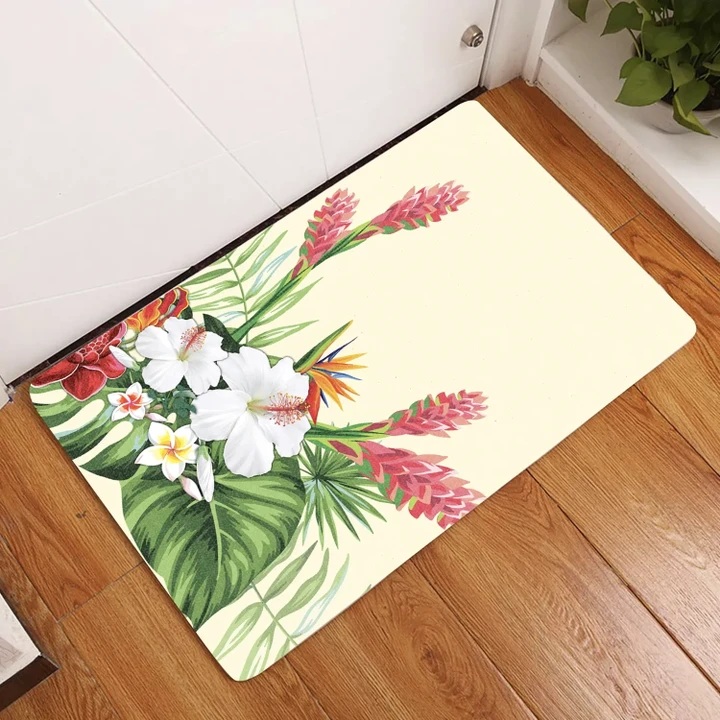 Alohawaii Door Mat - Wonderful Hibiscus Flower Door Mat