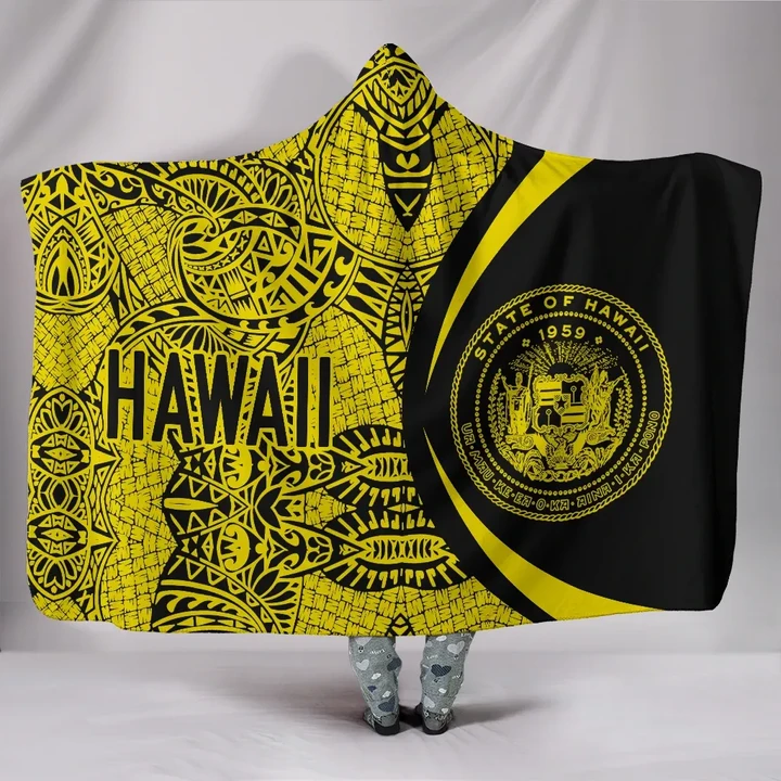 Alohawaii Clothing - Hawaii Polynesian Hooded Blanket - Circle Style 04