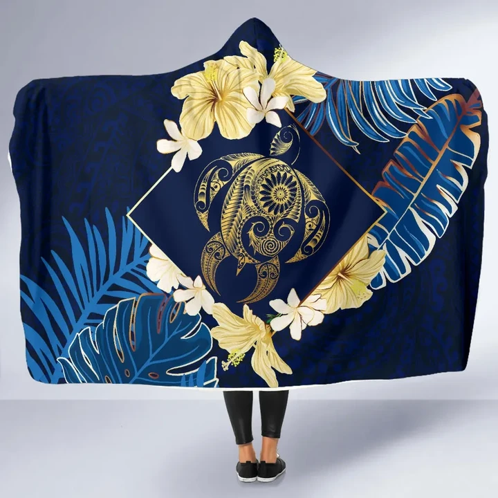 Alohawaii Clothing - Hawaii Turtle Tropical Hooded Blanket - Taha Style
