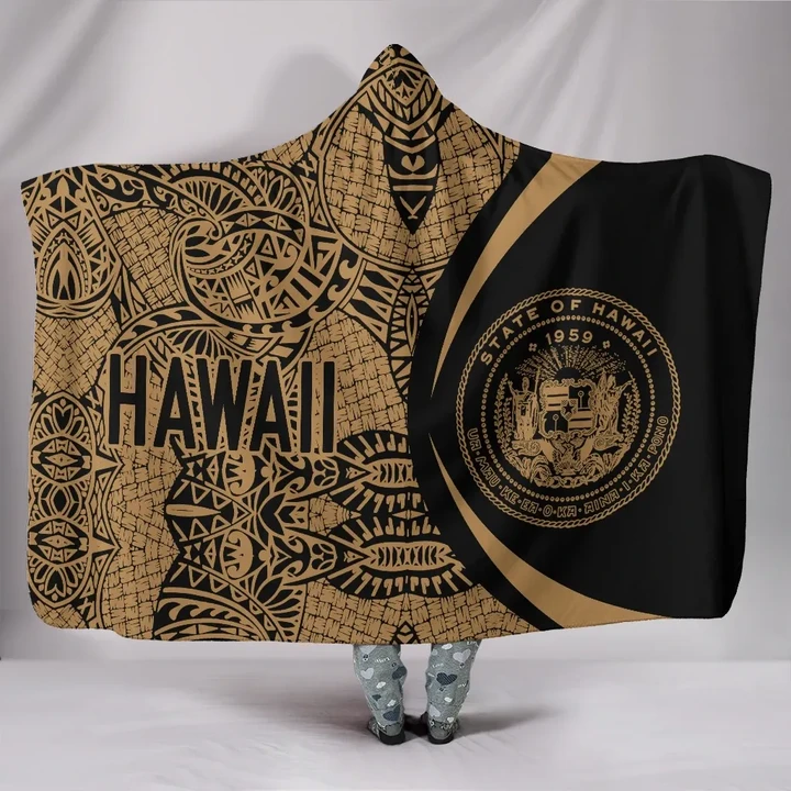 Alohawaii Clothing - Hawaii Polynesian Hooded Blanket - Circle Style 06