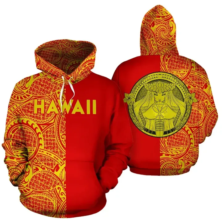 Alohawaii Clothing - Polynesian Madame Pele Mauna Kea Hawaii Hoodie The Half- AH - J7