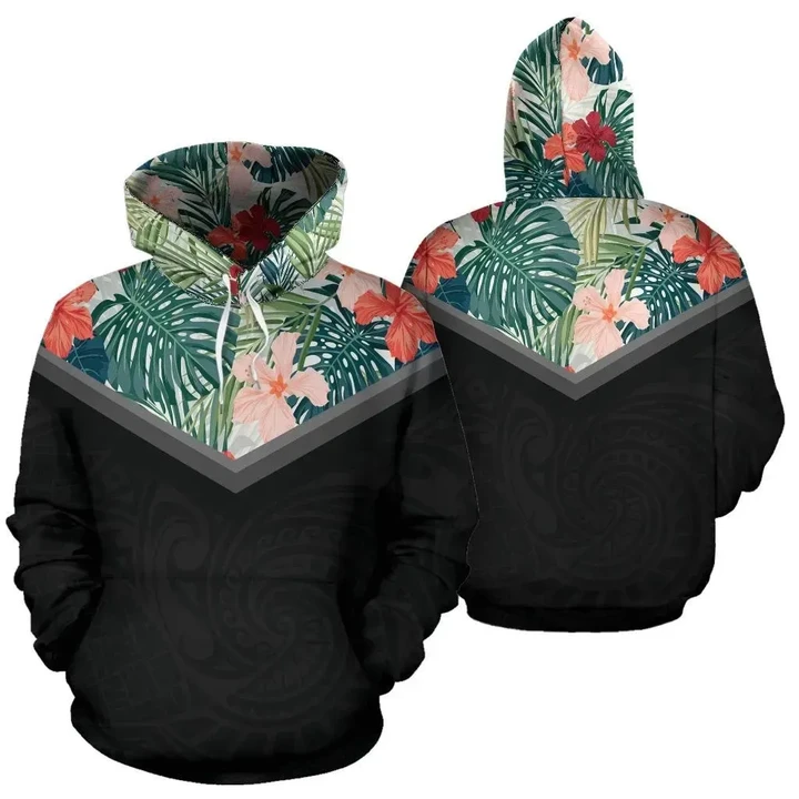 Alohawaii Clothing - Hawaii Hibiscus Palm Hoodie - AH J2