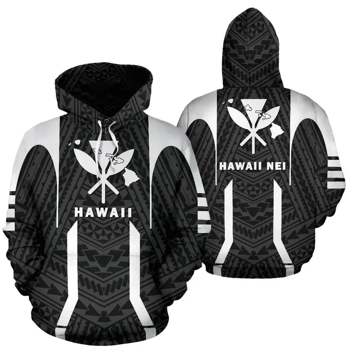 Alohawaii Clothing - Hawaii Kanaka Polynesian Hoodie White - AH - J7