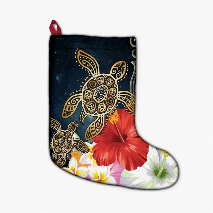 Alohawaii Clothing - Hawaii Honu Hibiscus Galaxy Christmas Stocking