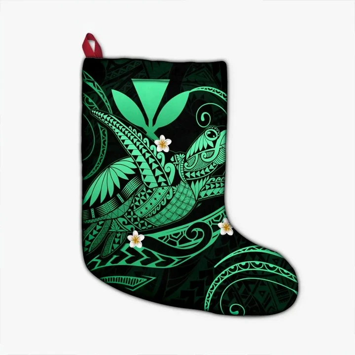 Alohawaii Clothing - Hawaii Turtle Polynesian Christmas Stocking - Nane Style Green