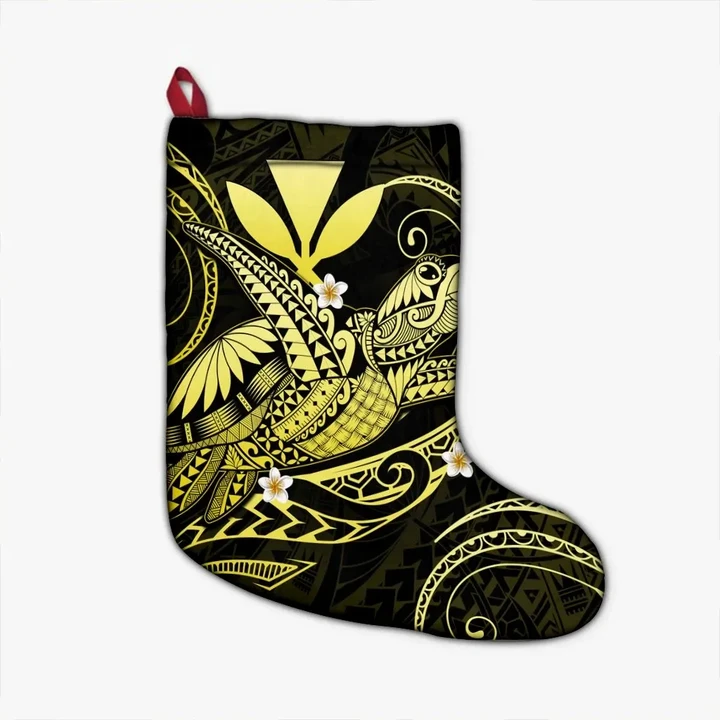 Alohawaii Clothing - Hawaii Turtle Polynesian Christmas Stocking - Nane Style Yellow