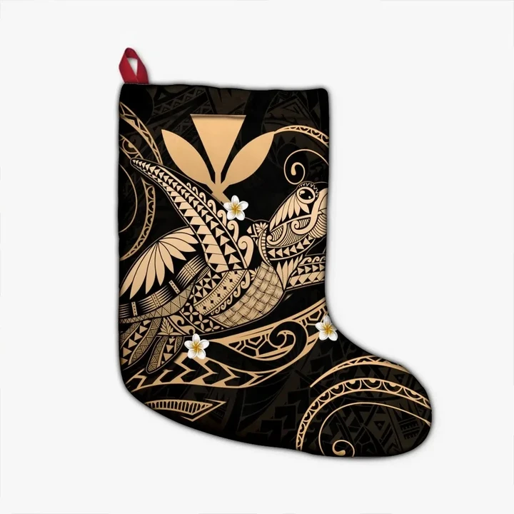 Alohawaii Clothing - Hawaii Turtle Polynesian Christmas Stocking - Nane Style Gold