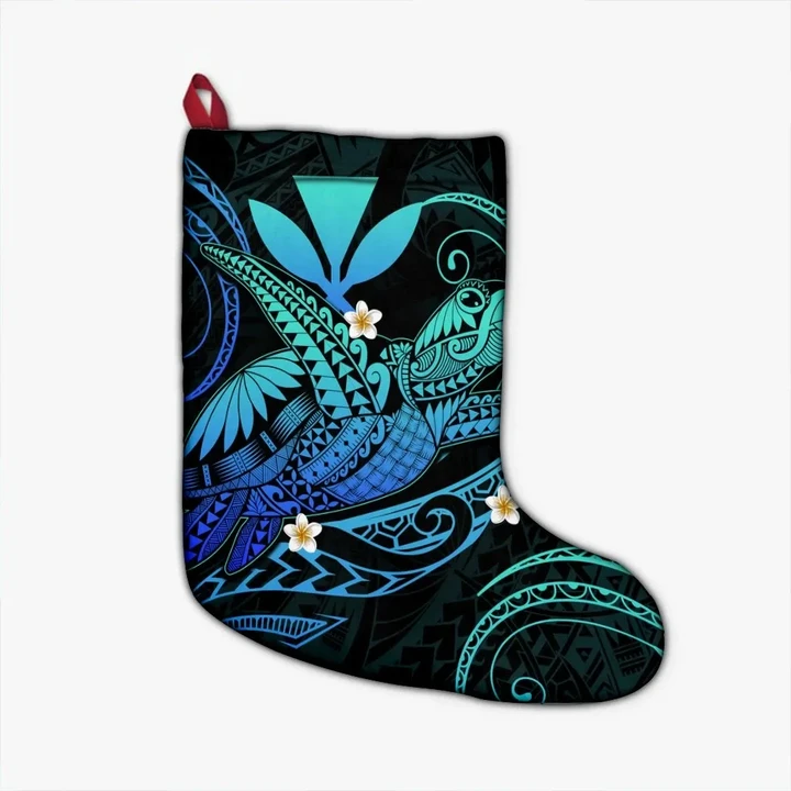 Alohawaii Clothing - Hawaii Turtle Polynesian Christmas Stocking - Nane Style Turquoise