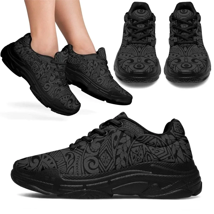 Alohawaii Footwear - Polynesian Culture Gray Chunky Sneakers