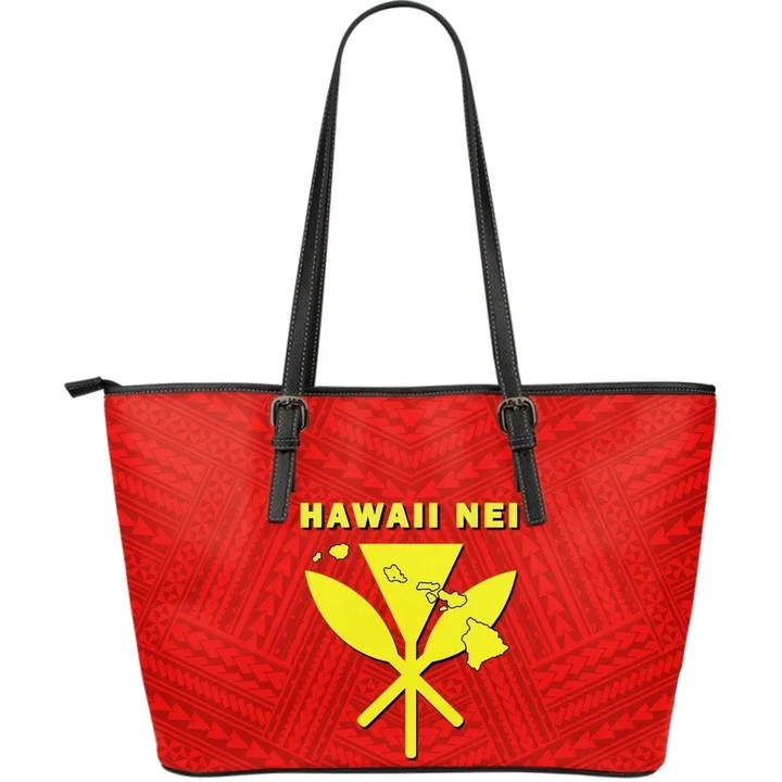 Alohawaii Bag - Hawaii Lehua Quilting Leather Tote Bag