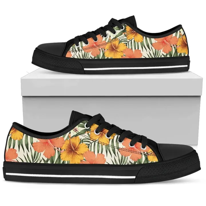 Alohawaii Footwear - Hawaii Yellow Hibiscus Low Top Shoe