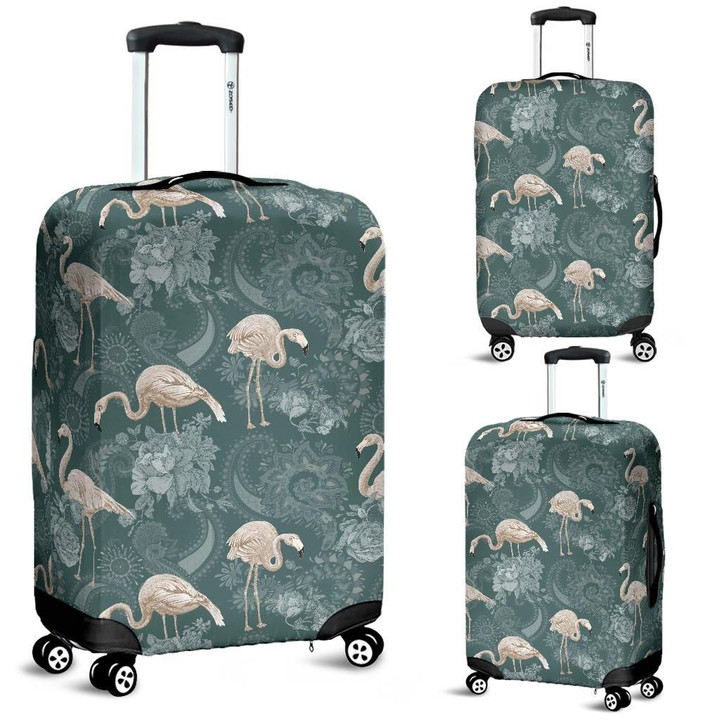 Alohawaii Accessory - Hawaii Tropical Flamingos And Tropical Plants Luggage Cover