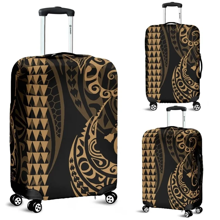 Alohawaii Accessory - Hawaii Kakau Gold Polynesian Luggage Covers