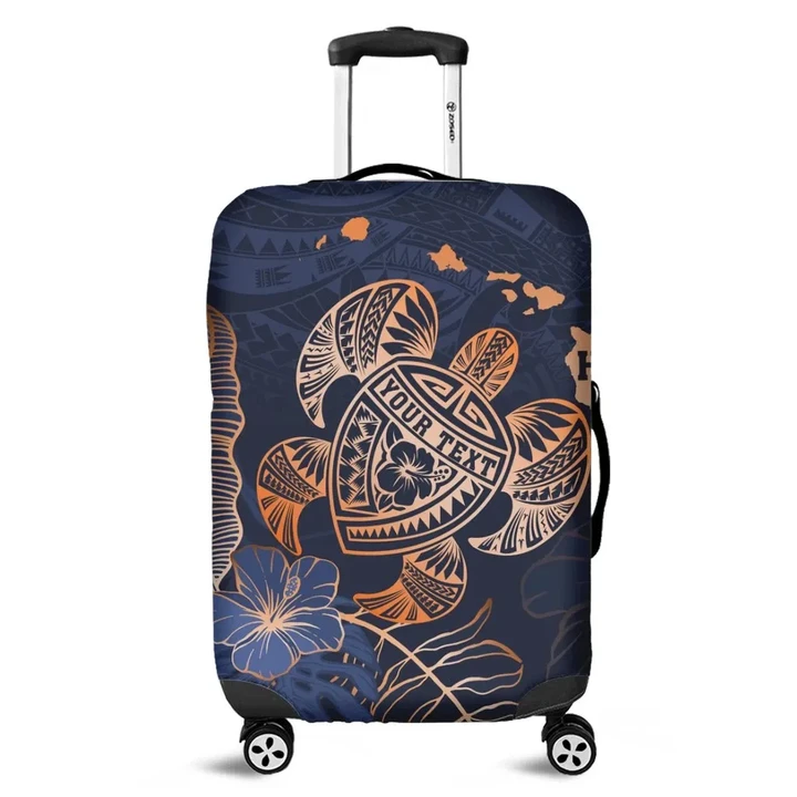 Alohawaii Accessory - Personalized - Hawaii Polynesian Aloha Po Turtle Hibiscus Tropical Luggage Covers - Special Edition