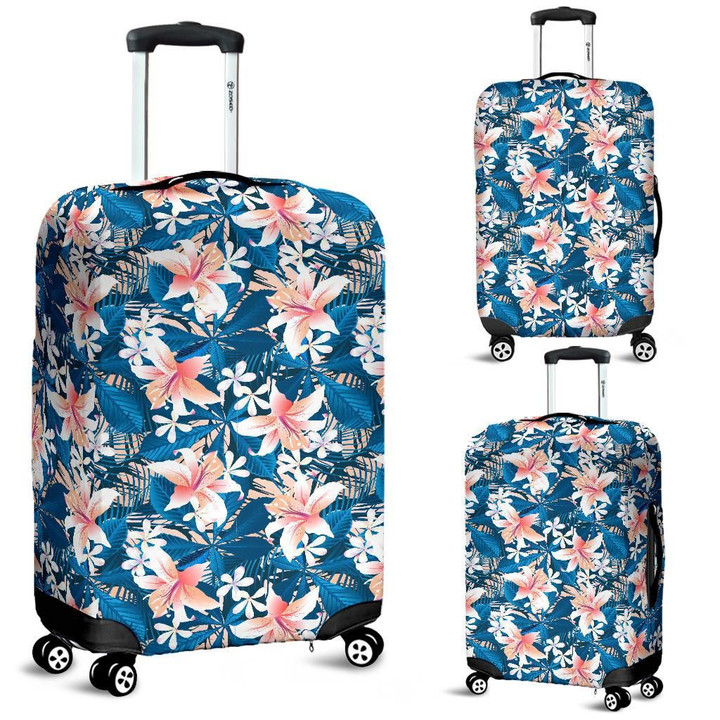 Alohawaii Accessory - Hawaii Tropical Hibiscus Blue Luggage Cover