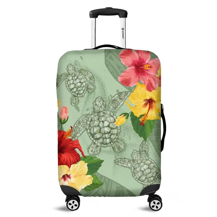 Alohawaii Accessory - Hawaii Turtle Hibiscus Luggage Covers - Tink Style